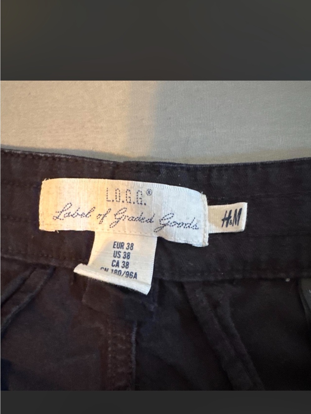 H&M Black Men's Cargo Trousers - Utility Pockets - Picture 2 of 3